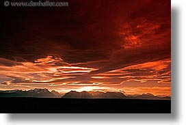 clouds, horizontal, latin america, patagonia, sunsets, photograph