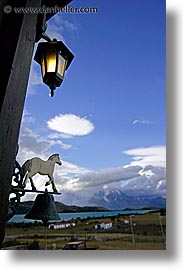 bells, estancia lazo, horses, lamps, latin america, patagonia, vertical, photograph