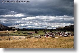 estancia lazo, horizontal, latin america, patagonia, red, wagons, wheeled, photograph