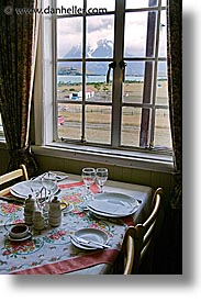 estancia lazo, latin america, patagonia, tables, vertical, windows, photograph