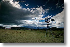 estancia lazo, horizontal, latin america, patagonia, windmills, photograph