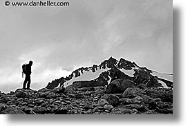 fitz roy, hikers, horizontal, latin america, patagonia, silhouettes, photograph