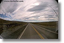 andes, fisheye lens, highways, horizontal, latin america, patagonia, photograph