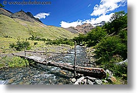 bridge, horizontal, latin america, patagonia, wooden, photograph