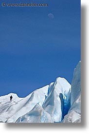 glacier hiking, glaciers, latin america, moon, moreno glacier, patagonia, vertical, photograph