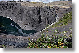 canyons, horizontal, latin america, patagonia, rivers, torres del paine, photograph