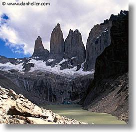 latin america, paine, patagonia, square format, torres, torres del paine, photograph