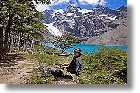 azul, horizontal, karen, karen neil, laguna, latin america, patagonia, wt people, photograph