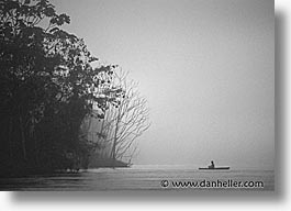 amazon, black and white, horizontal, jungle, latin america, peru, rivers, rowers, photograph