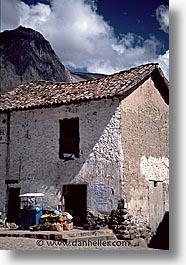 ancient ruins, andes, architectural ruins, inca trail, incan tribes, latin america, mountains, peru, pisac, stone ruins, vertical, photograph