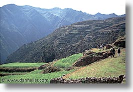 ancient ruins, andes, architectural ruins, chinchero, horizontal, inca trail, incan tribes, latin america, mountains, peru, stone ruins, urubamba, photograph