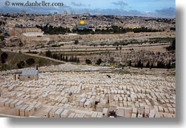 cemetary, graves, gravestones, horizontal, israel, jerusalem, jewish, middle east, photograph