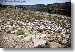 cemetary, graves, gravestones, horizontal, israel, jerusalem, jewish, middle east, photograph