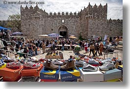 gates, herods, horizontal, israel, jerusalem, merchandise, middle east, shoes, photograph