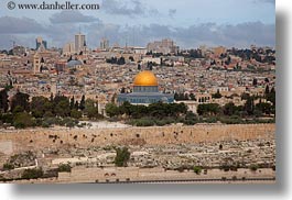 cityscapes, dome of the rock, domes, horizontal, israel, jerusalem, middle east, mosques, muslim, religious, religious sites, photograph