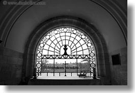 black and white, domes, dominus flevit, horizontal, israel, jerusalem, middle east, religious sites, views, windows, photograph