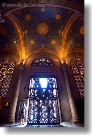images/MiddleEast/Israel/Jerusalem/ReligiousSites/Gethsemane/glowing-door-n-stained-glass-cross-windows-2.jpg