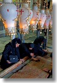 buildings, catholic, churches, holy sepulchre, israel, jerusalem, middle east, religious, religious sites, stones, structures, unction, vertical, photograph