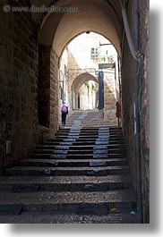 israel, jerusalem, middle east, stairs, streets, tunnel, vertical, photograph
