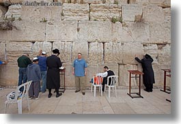 clothes, hats, horizontal, israel, jerusalem, jewish, men, middle east, praying, religious, temples, walls, western, western wall, photograph