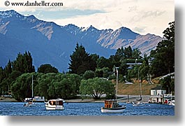 boats, horizontal, lake wanaka, lakes, new zealand, photograph