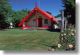 horizontal, houses, maori, new zealand, tribal, photograph