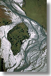 aerials, islands, new zealand, rivers, southern alps, trees, vertical, photograph