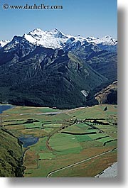 mountains, new zealand, southern alps, valley, vertical, photograph