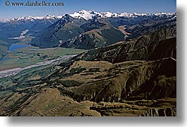 horizontal, mountains, new zealand, southern alps, valley, photograph