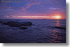 horizontal, new zealand, ocean, over, sunrise, sunsets, photograph