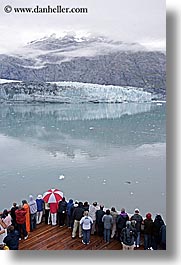 alaska, america, crowds, cruise ships, deck, glaciers, north america, people, united states, vertical, photograph