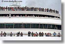 alaska, america, crowds, cruise ships, deck, horizontal, north america, people, united states, photograph