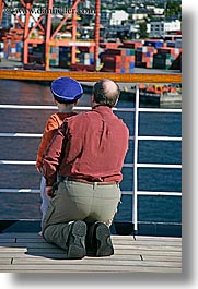 alaska, america, boys, childrens, cruise ships, fathers, men, north america, people, sons, united states, vertical, photograph