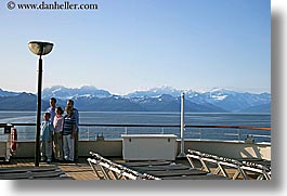 alaska, america, cruise ships, deck, families, horizontal, mountains, north america, people, united states, photograph