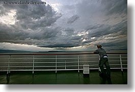 alaska, america, clouds, cruise ships, deck, horizontal, north america, people, united states, photograph