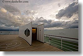 alaska, america, cloudy, cruise ships, deck, horizontal, north america, tops, united states, photograph