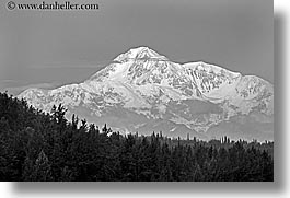 alaska, america, black and white, horizontal, mckinley, mountains, north america, united states, photograph