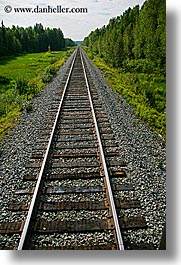 alaska, america, north america, tracks, trains, united states, vertical, photograph