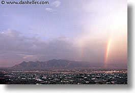 america, arizona, desert southwest, horizontal, north america, rainbow, sunsets, tucson, united states, western usa, photograph