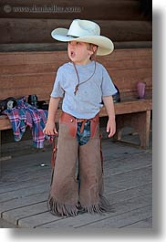 america, chaps, clothes, cowboy hat, hats, idaho, jack jill, jacks, lather, north america, people, red horse mountain ranch, united states, vertical, photograph