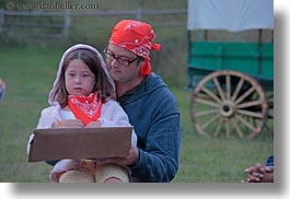 america, childrens, daughter, fathers, girls, horizontal, idaho, north america, people, red horse mountain ranch, united states, photograph