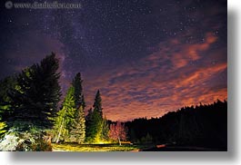 america, horizontal, idaho, long exposure, milky, north america, red horse mountain ranch, scenics, trees, united states, way, photograph