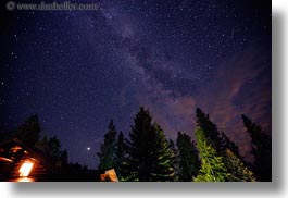 america, horizontal, idaho, long exposure, milky, north america, red horse mountain ranch, scenics, trees, united states, way, photograph