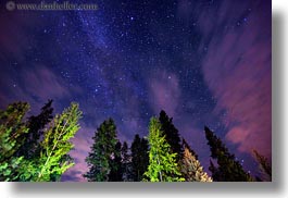 america, horizontal, idaho, long exposure, milky, north america, red horse mountain ranch, scenics, trees, united states, way, photograph