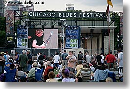 america, blues, blues festival, chicago, crowds, festival, horizontal, illinois, music, north america, people, united states, photograph