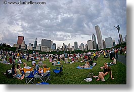 america, blues, blues festival, chicago, cityscapes, crowds, festival, fisheye lens, horizontal, illinois, north america, people, united states, photograph