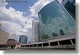 america, buildings, chicago, horizontal, illinois, north america, united states, wacker, photograph