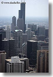 america, buildings, chicago, illinois, north america, sears, towers, united states, vertical, photograph