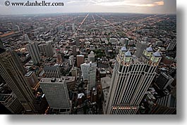 america, chicago, cityscapes, dusk, horizontal, illinois, long exposure, north america, north michigan ave bldg, united states, photograph