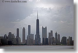 america, chicago, cityscapes, classic, clouds, horizontal, illinois, lakeview, north america, united states, photograph